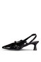 T1080 Mg Black Heeled Women's Shoes - 4