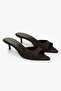 Women's Saint Brown Suede Mini Heeled Slippers