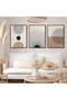 Mid Century Modern Wall Art for Living and Bedroom Print Canvas Black Framed Painting Home Decor Office Gift Set of 3 12x16 Inch FRAMED - 3