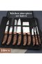 10-Piece Professional Kitchen Knife Set with Organized Carry Case, Ergonomic Handle Chef Cutlery for Daily Home Cooking and Food Prep, All-in-One Essential Kitchen Tool Collection - 3