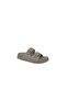 Pienn 122 Women's Cream Stone Buckle Thick Sole Slippers - 2