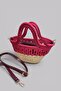 Siena Mini Women's Bag - Handmade Straw Textured Shoulder and Hand Bag with Leather Pouch - 3