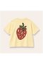 Girl's Strawberry Embroidered T-Shirt - 2