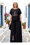Women's Ethnic Hyacinth Embroidered Blouse and Pants Set - 3