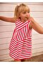 Girl's Striped Dress Red
