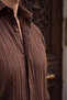 Tokyo brown textured fabric oversized relaxed fit shirt - 3