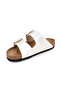 Arizona Big Buckle 1020032 Women's Slippers Off-White Juststep - 4