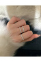 Steel Zircon Spring-Adjustable Size Ring - 2