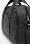 Black Faux Leather Unisex Water-Resistant Travel & Fitness & Sports Bag with Shoulder Strap - 00125 - 7