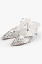 Women's Monica White Stone Sequin Stiletto - 3