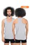 Men's Ribbed Undershirt 6-Piece Full Lycra Rambo Sportsman Undershirt