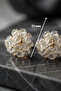 Crystal Cut Stone Sparkling Ball Earrings Luxury Invitation Earrings - 2