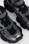 Genuine Leather Lace-Up Women's Sports Shoes Comfortable Sneaker Black - 2