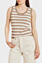 Striped Crew Neck Athlete T-Shirt Bbss26Fkt010444 - 4