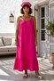 Fuchsia Skirt with Ruffles and Adjustable Straps Casual Viscose Standard Woven Dress 130 64 - 3
