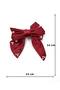 Satin Bow Hair Clip with Pearl and Stone Detail - 2