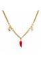 Red Pepper Detailed Heart Figured Necklace Women's Chain Necklace - 2