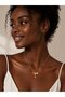 Gold Color Brass Minimal Charm Women's Necklace - 2