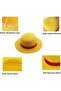 Luffy Straw hat for Cosplay Straw Hat for Halloween Costume Party AnimeYellow Strawhats with String - 2