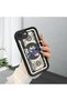 iPhone 16E Compatible High-Quality Cartoon Printed Shockproof Black Silicone Case