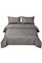 4 Piece Single Duvet Cover Set - Microfiber Satin Stripe, Elastic Fitted Sheet 120x200+20cm Deep Pocket, Hotel Quality Ultra Soft - 3