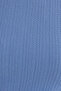 Women's Round Neck Ruffle Sleeve Indigo Blouse - 5