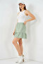 Women's Ruffled Hem Mint Skirt - 2