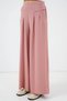 Women's Pleated Wide-Leg Dusty Rose Palazzo Pants - 2