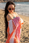 Turkish Peshtemali Beach Towel 100% Cotton 100X180 Cm, Sea Towel, Lightweight, Sand-Repellent, Quick-Drying Premium Peshtemal - 4