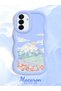 Samsung Galaxy A17 Compatible Case Camera Protector Blue Silicone Couple Phone Case Landscape Pattern - 2