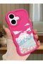 iPhone 16 Plus Compatible Case with Camera Protector Red Silicone Couple Phone Case Landscape Pattern