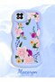 Redmi 9C Compatible Case Camera Protector Blue Silicone Couple Phone Case Floral Pattern - 2