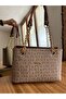 Patterned Medium Size Women's Hand and Shoulder Bag