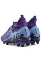 Comfortable Purple Lace-Up Sports Football Boots with Black Pattern - 3