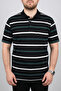 Men's Dad Striped Green Polo Collar T-Shirt with Pockets Father's Day
