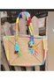 Megahan Large Size XL Paper Rope Bag with Accessories, Hand Organ Summer Straw Bag, Beach Bag - 2