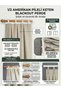 100% Linen Blackout Curtain 1X2 American Pleated Blackout Curtain - 4