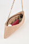 Women's Dalya Mink Star Embroidered Lined Zipper Closure Baguette Handbag - 4