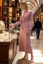 Women's Maxi Dress Crew Neck Long Sleeve A-Line Cut Linen Textured Unlined Daily Casual Modern