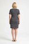 Women's Plus Size Striped Mini Dress Short Sleeve Crew Neck Shift Cutout Tie Front Casual Chic - 5