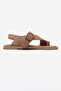 Curry Mink Suede Genuine Leather Flip-Flop Women's Sandals - 4