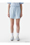 Blue Elastic Waist Palermo Printed Women's Shorts - 2