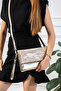 Women's Silver Hand and Shoulder Portfolio Clutch Bag - 4
