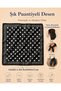 Women's Polka Dot 50X50 cm Satin Scarf, Black Silky Textured Square Neck Hair and Bag Accessory - 4