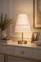 Lünessa | |   Antique Foot | |   Cream Hat | |   Cream Tassel > Modern Lampshade Tassel Table Lamp Decorative Night Light Nightstand Lamp Bedroom Lighting Stylish Home Decor Gift Console Table Living Room
