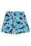Shark Printed 6-9 Years Old Swim Shorts - Blue - 3