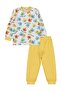 Civil Boy's Puzzle Printed Pajama Set |   Interlock-Interlock |   School Nursery and Daily Use - Yellow - 4