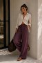 100% Cotton Muslin Fabric Wide Leg Women's Trousers My3535 - 2