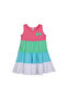 Candy Pink White Colorful Layered Girls' Strap Dress - 2