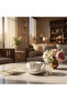 Fresh Life White Ceramic Cup & Saucer Set — 260 ml - 2